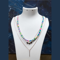 Boho Chic Necklace – Layered Beads & Chain (1Pc)