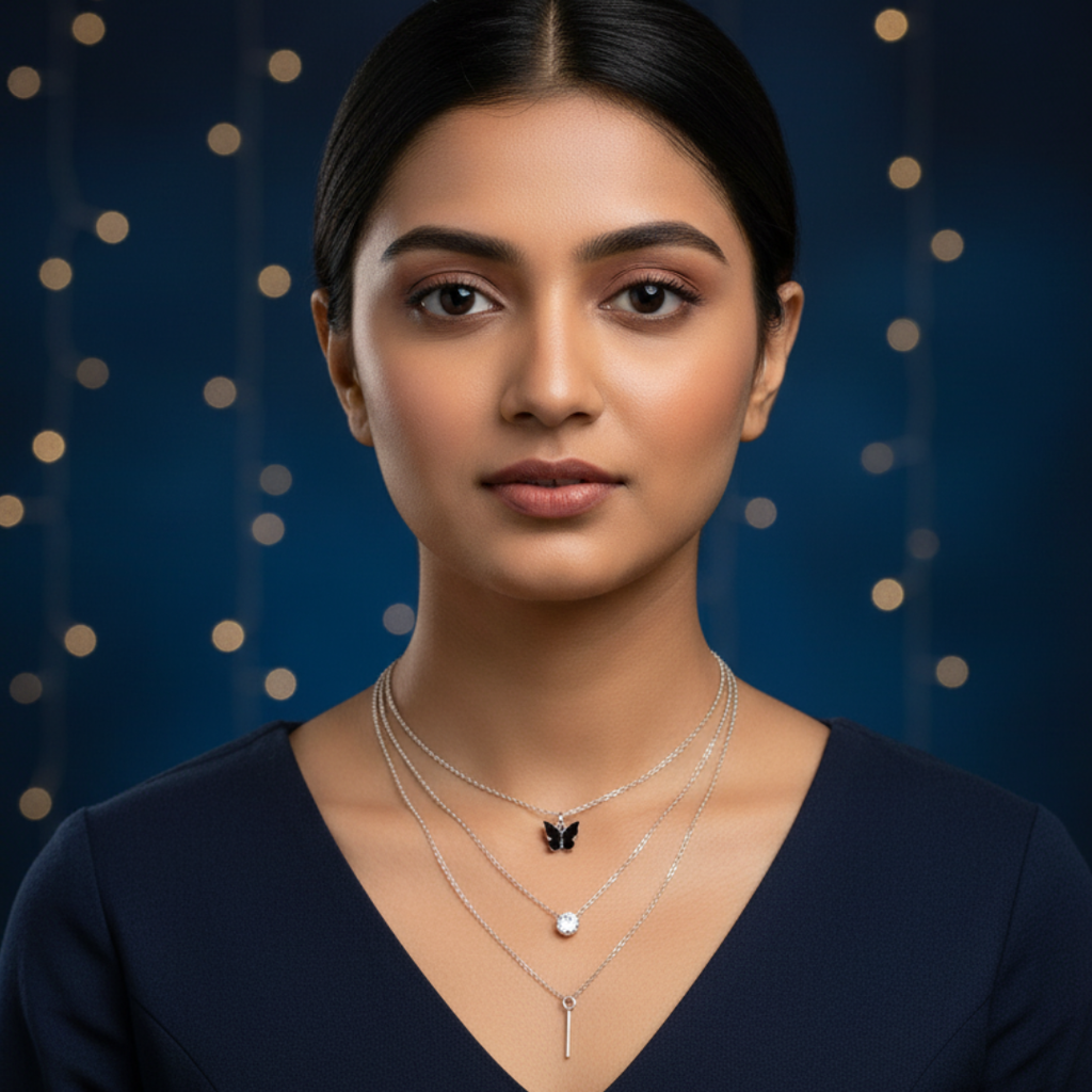 WhisperWing Triple Layer Necklace