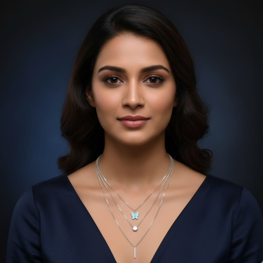 WhisperWing Triple Layer Necklace