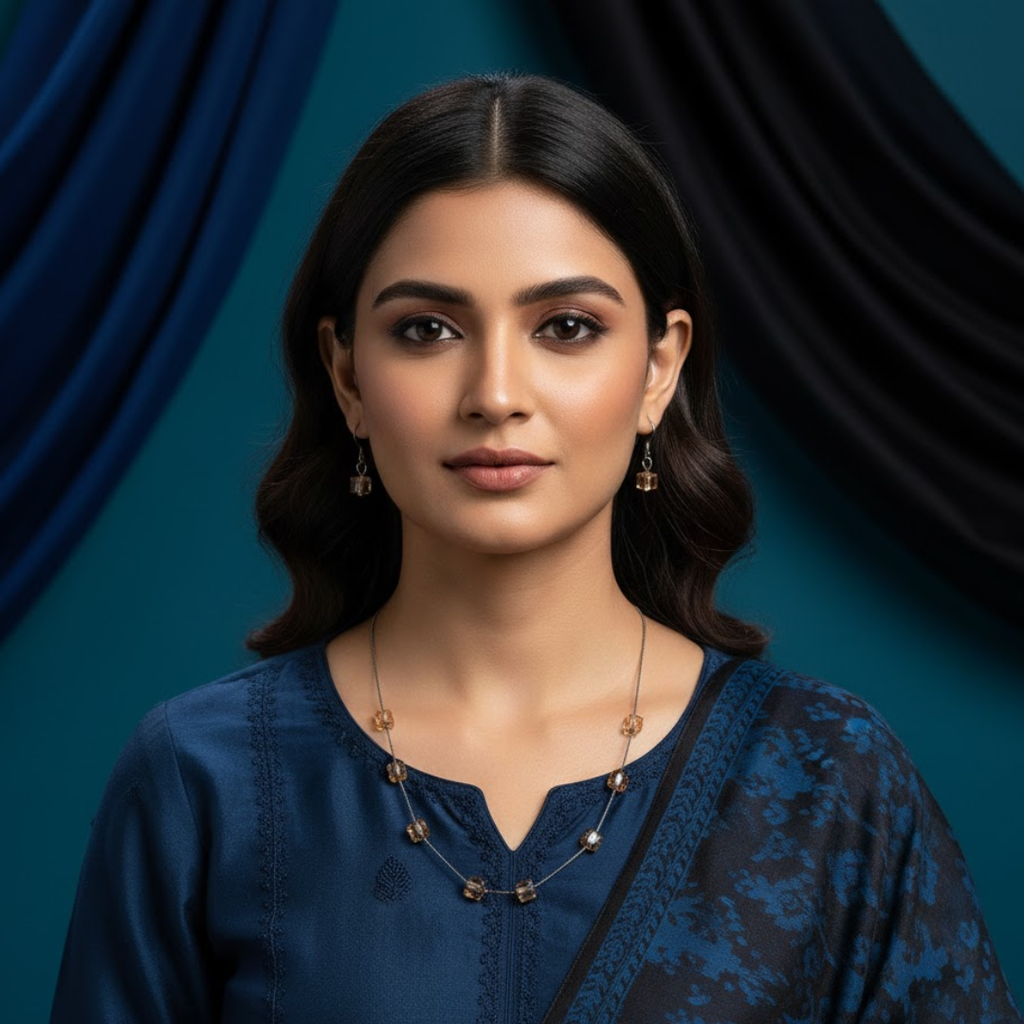 Prism Elegance Necklace & Earrings Set (1Pc)