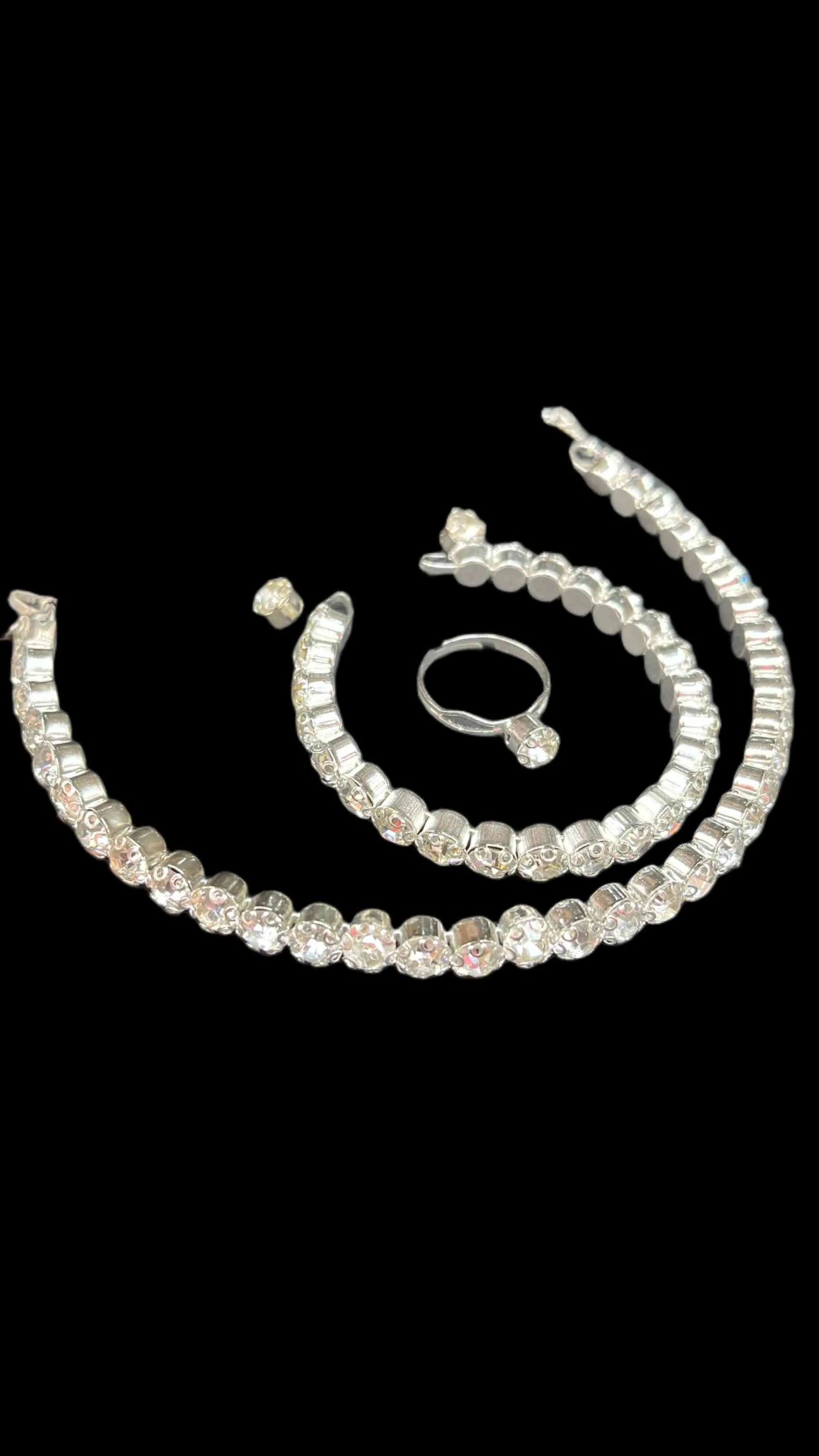 Shimmer Glow Premium Crystal Jewelry Set – Gold/Silver Plated